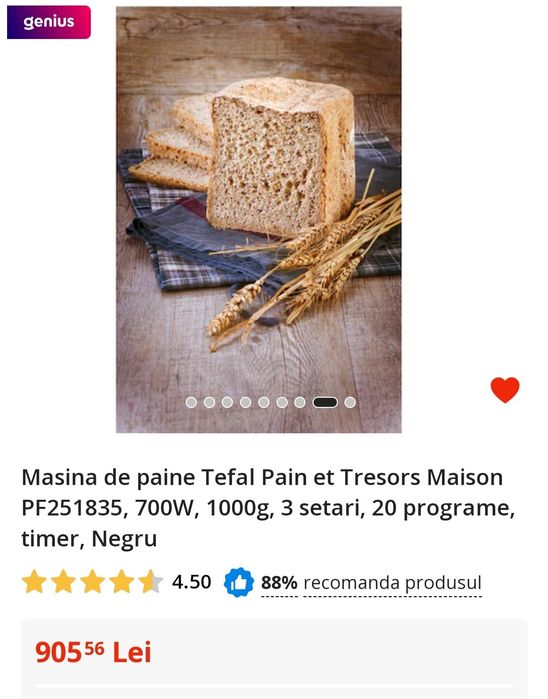 Masina de paine Tefal Pain et Tresors Maison