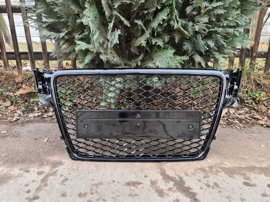 Grila AUDI A4 B8 (2008-2011) RS4 Design Negru Lucios