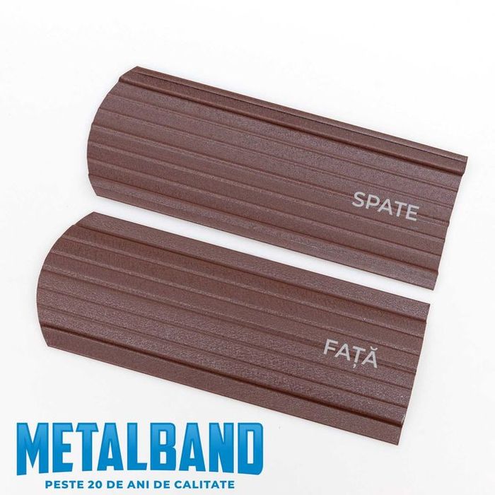 Sipca metalica vopsita mat maro ciocolatiu, caramiziu si gri de 0,45mm