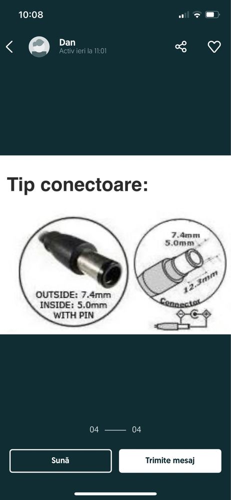 Incarcator alimentator laptop Hp 744481 45W 19.5 V 2.31A