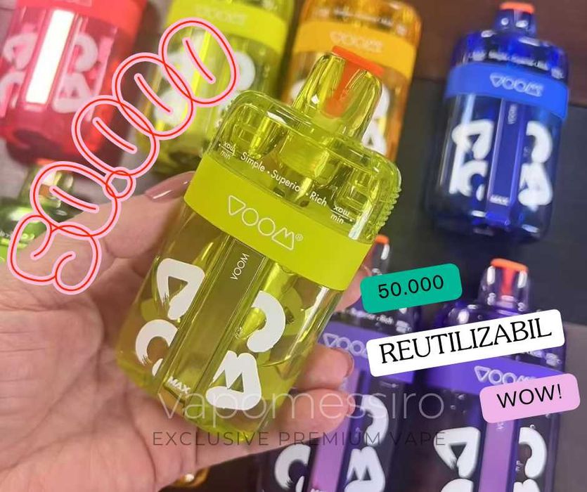 Senzational!Vape Voom Reincarcabil Reutilizabil 50.000 Puffuri