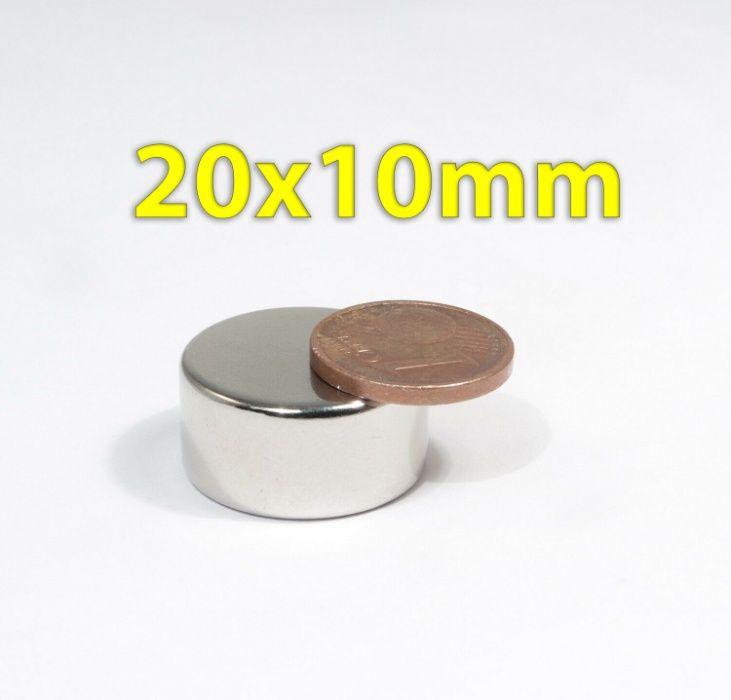 20x10mm МАГНИТ-13кг. неодимов N52, Neodymium magnet NdFeB magnit