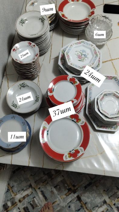 Посуды-тарелки, хрустали