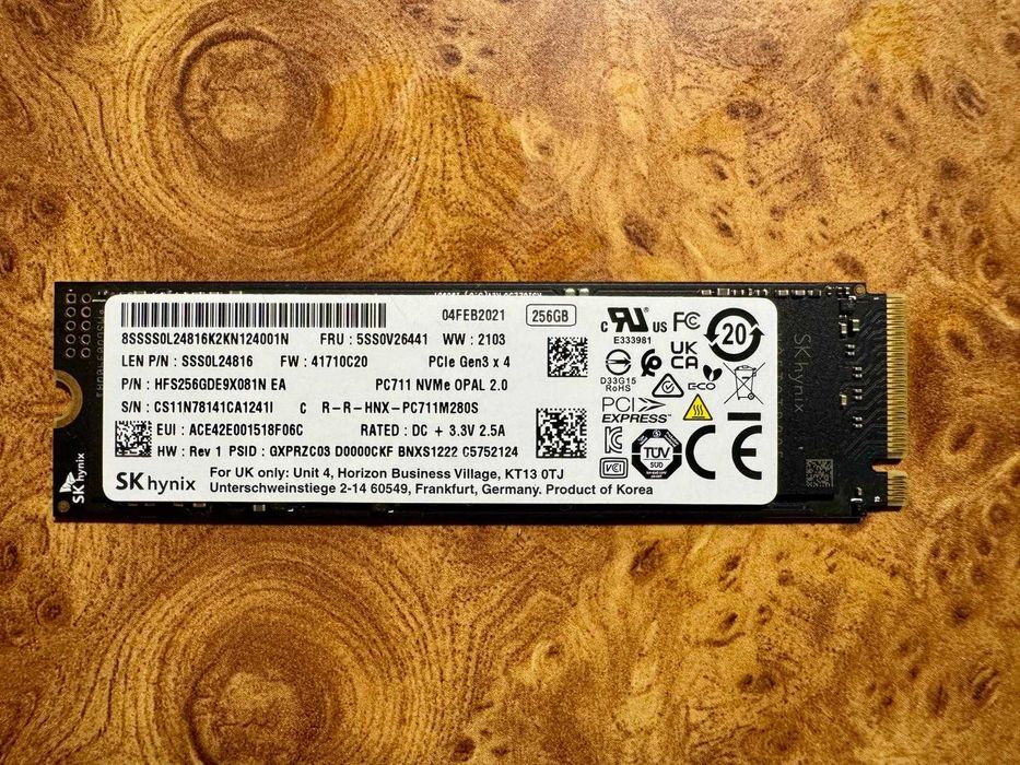 SSD NVMe 256GB – SK Hynix / Intel / Union Memory – M.2 2280