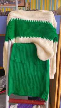 Плетен комплект пола и пуловер