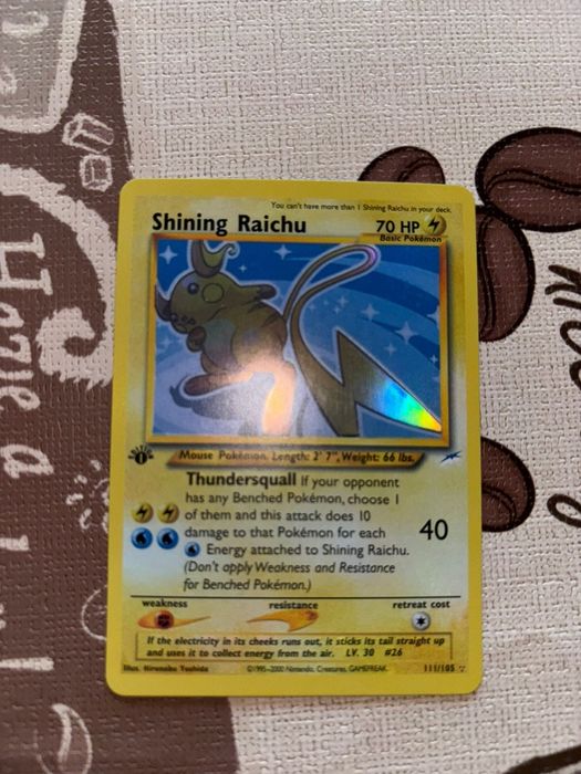 Shining Raichu 1st edition