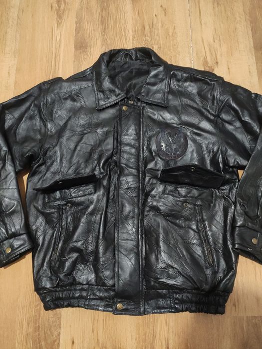 Geaca vintage din piele US Army Vietnam Veteran marimea L