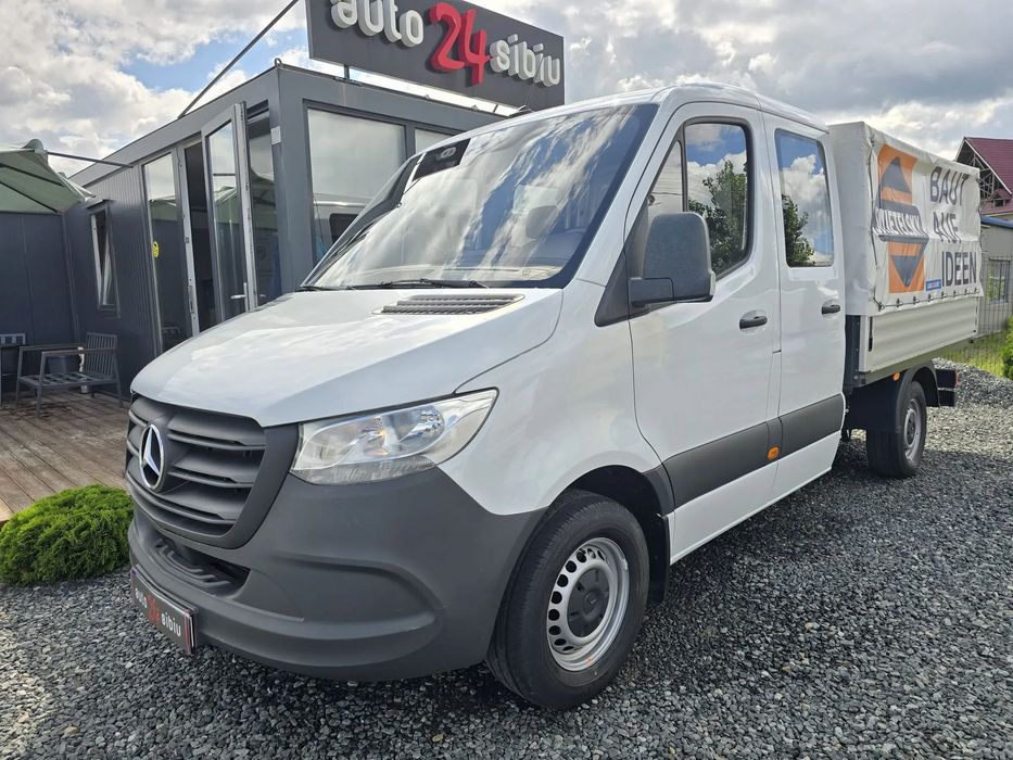 Mercedes-Benz Sprinter 317 doka,6 loc. bena 2.7 m, 2024 klima, carlig 3.5 t, stare foarte buna,garantie Mercedes pana 04.2026.