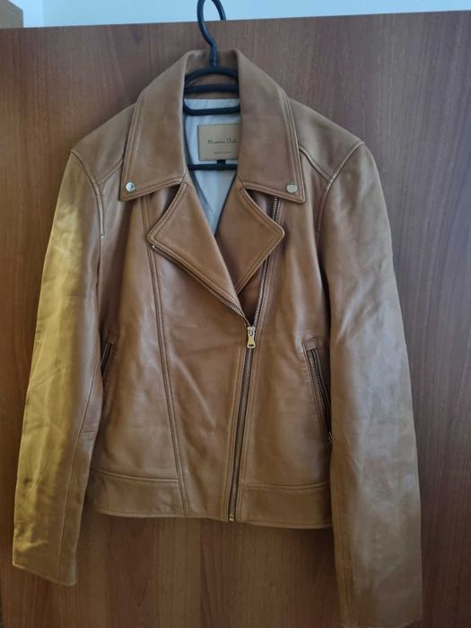 Дамски кожени якета Massimo Dutti. Оригинални. Кафяво и черно