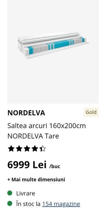 Vând saltea pat 160/200