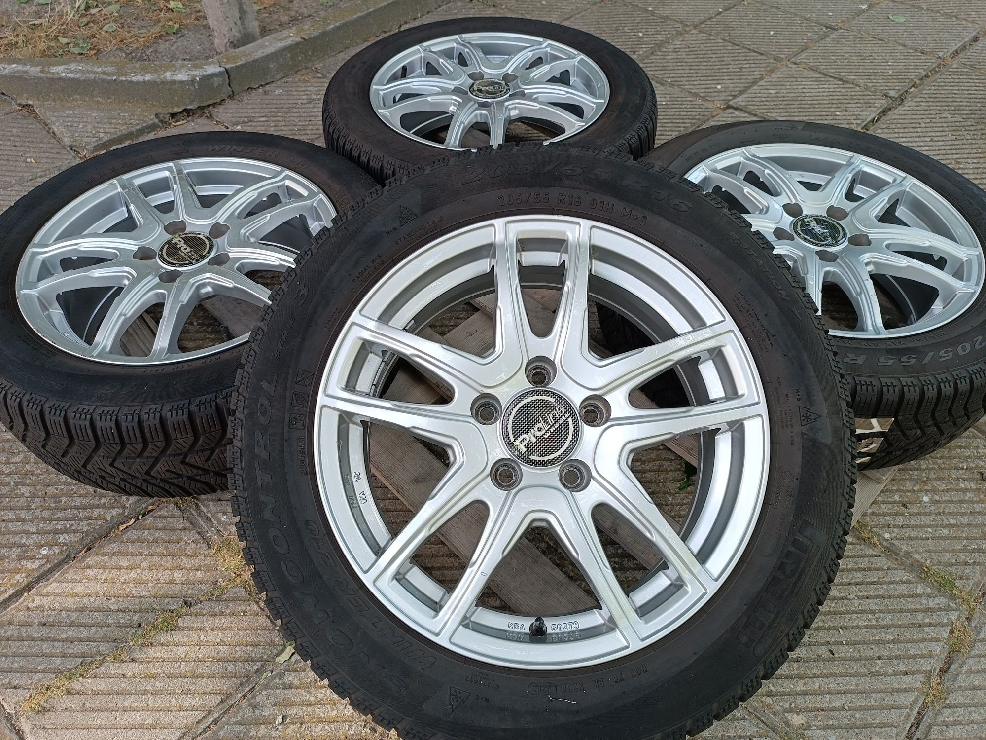 Лети джанти 16ки 5х112 Platin + зимни гуми 205/55/16 Pirelli
