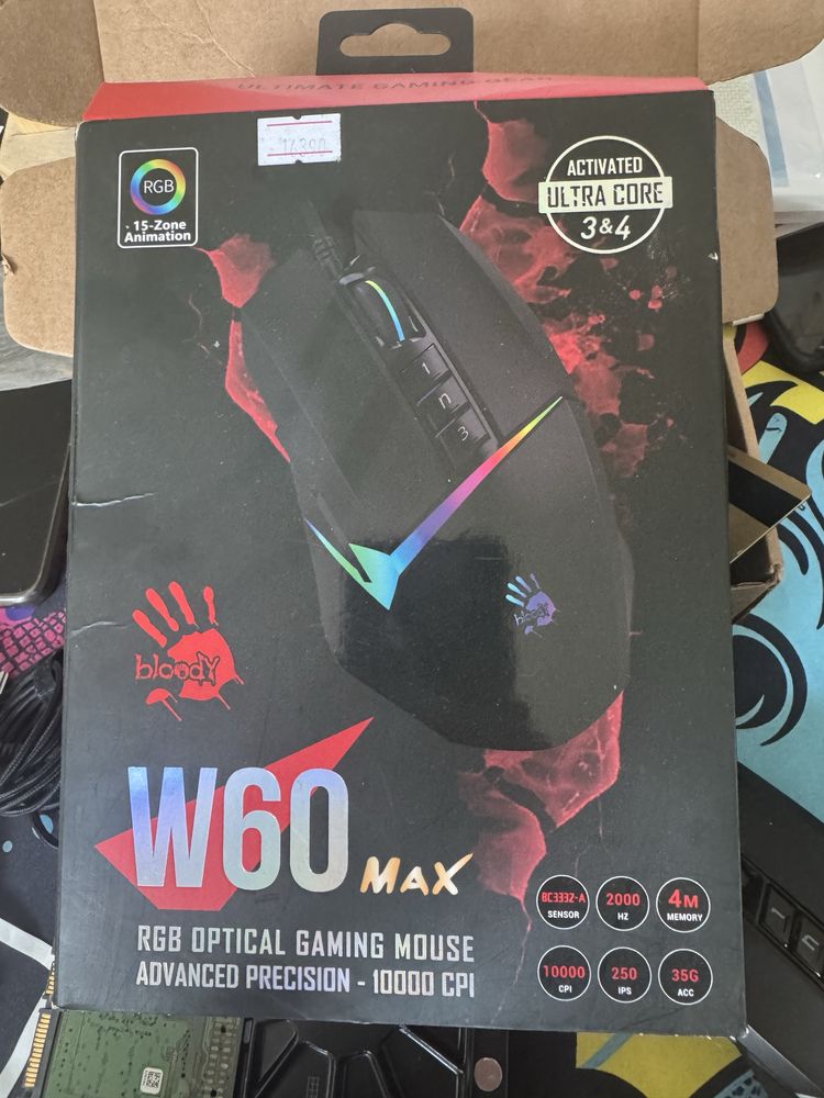 Мышь bloody W60 max hz2000