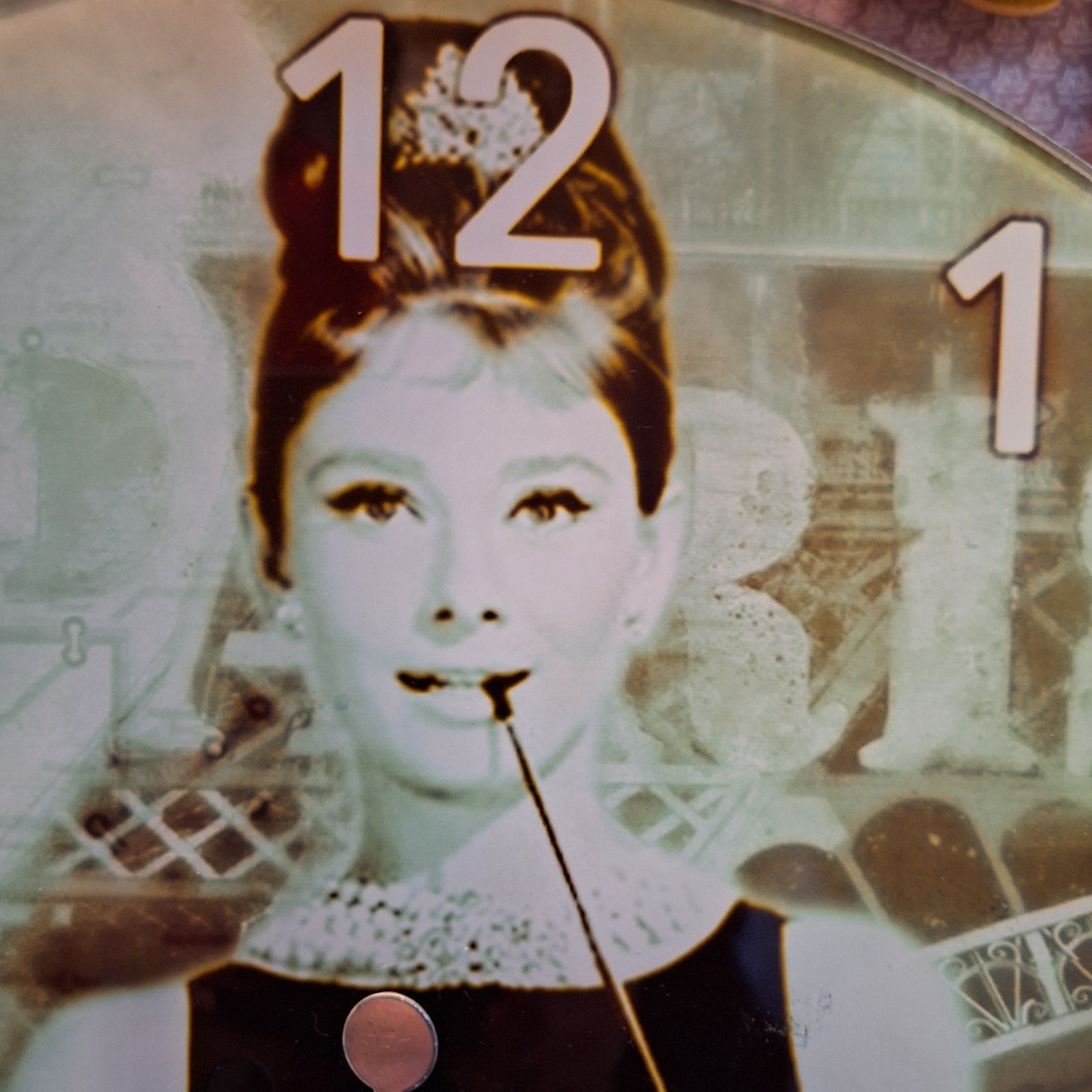 Ceas sticla vintage! Audrey Hepburn!