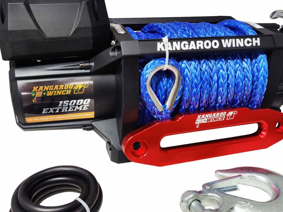 Troliu electric KangarooWinch PowerWinch K 15000 Extreme HD sintetic
