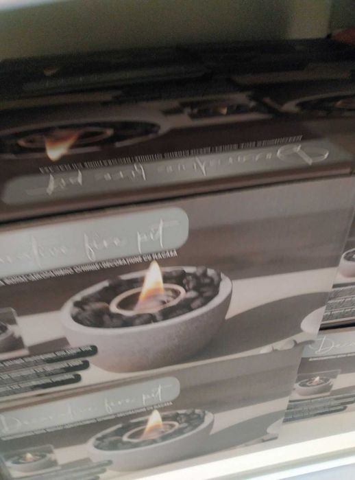 Декоративна камина на биоетанол декорация камък и огнище 23х11 см.