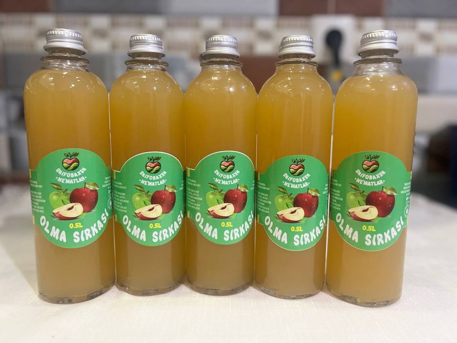 ,олма сиркаси табии. яблочный уксус натуральный. Olma sirkasi