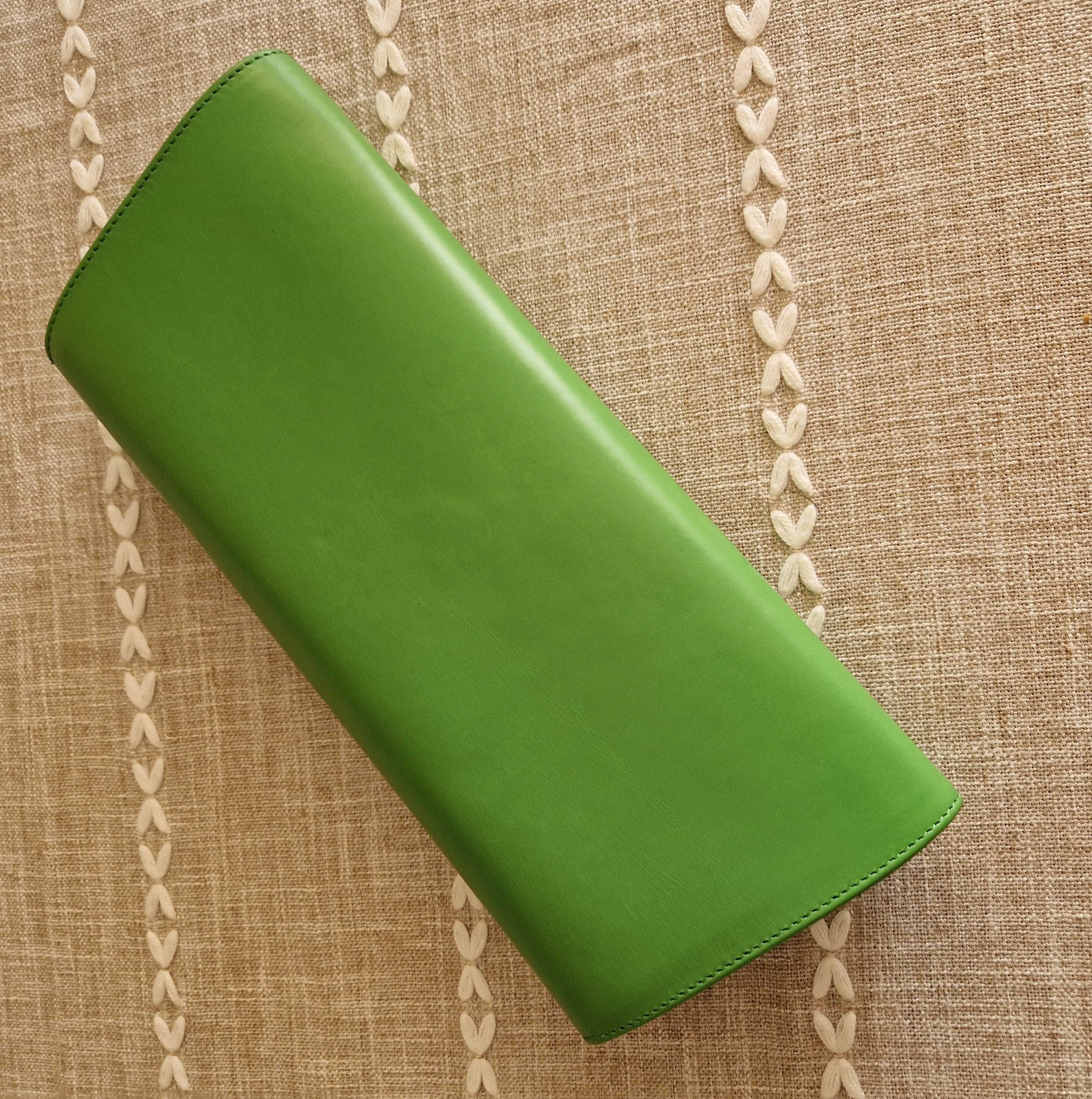 Vand geanta plic verde, piele #Musette