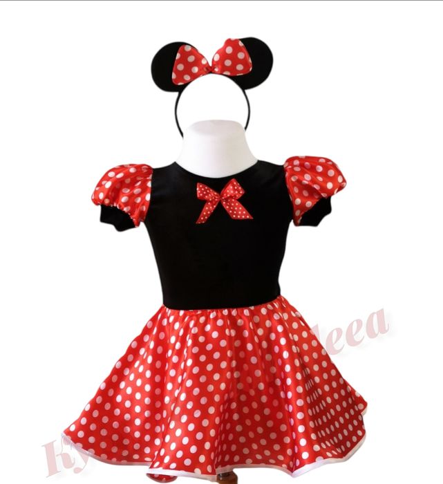 Rochiță Minnie mouse costum aniversar, costum serbare mărimi 3,4,5 ani