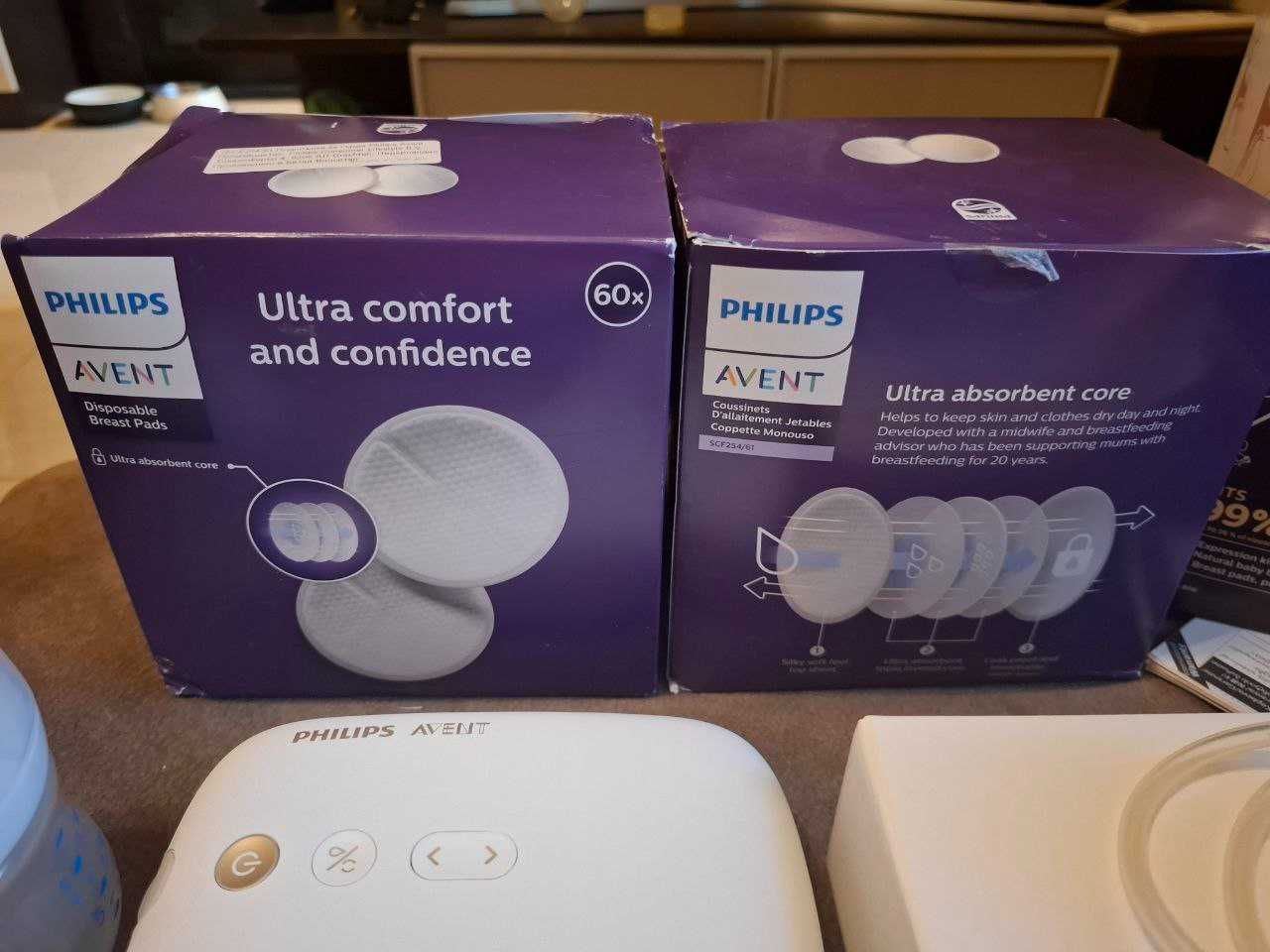 Помпа за кърма Philips Avent Premium + 100бр подплънки за кърма