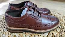 Официални мъжки кожени обувки НОВИ Clarks Pitney Limit 41 Brown