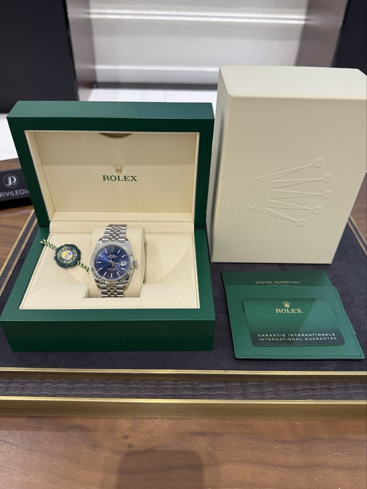 Rolex Datejust 41mm Steel and White Gold 126334 Blue