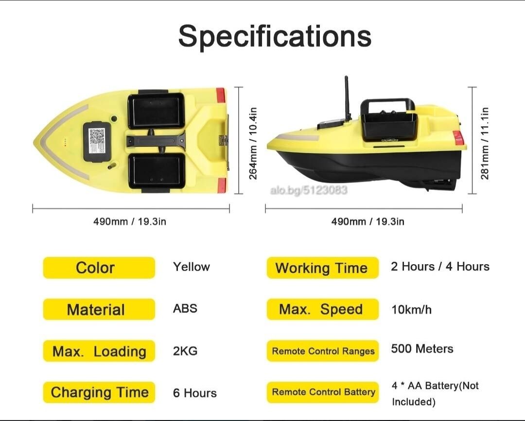 Лодка за захранка с 40 GPS точки и круиз контрол(Neon)