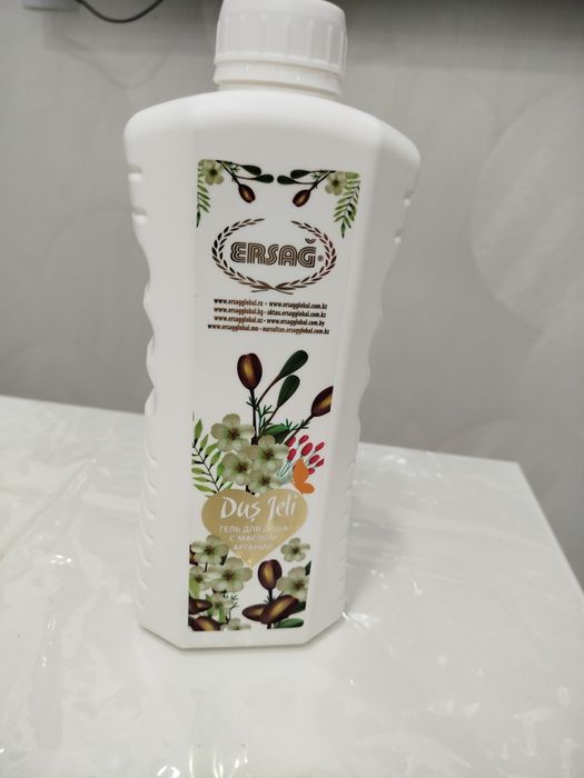 Гель для душа Турецкий Ersag с маслом аргании и граната ЭКО 1 литр