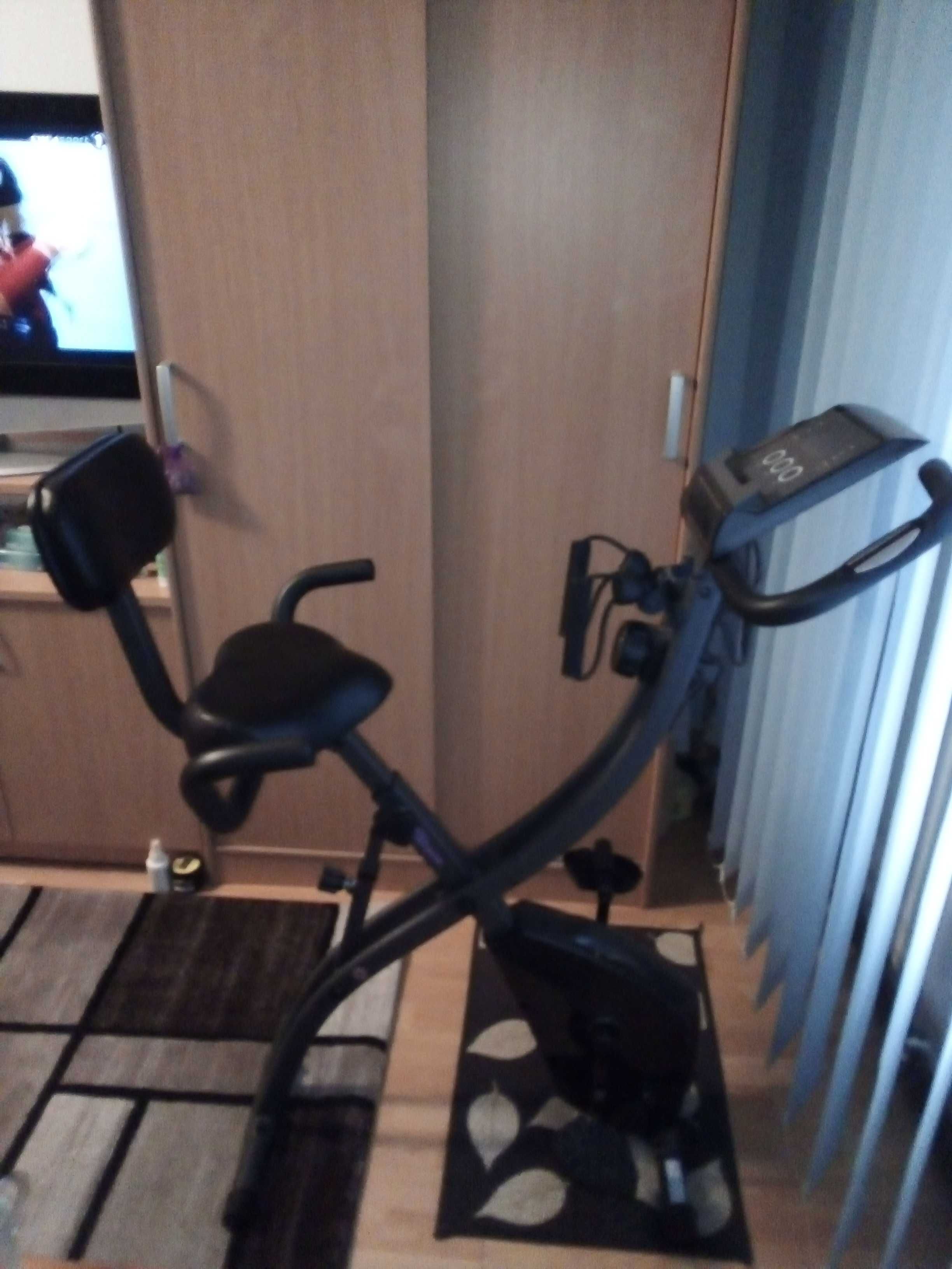 Bicicleta fitness Physionics®, senzor puls ghidon, display LCD