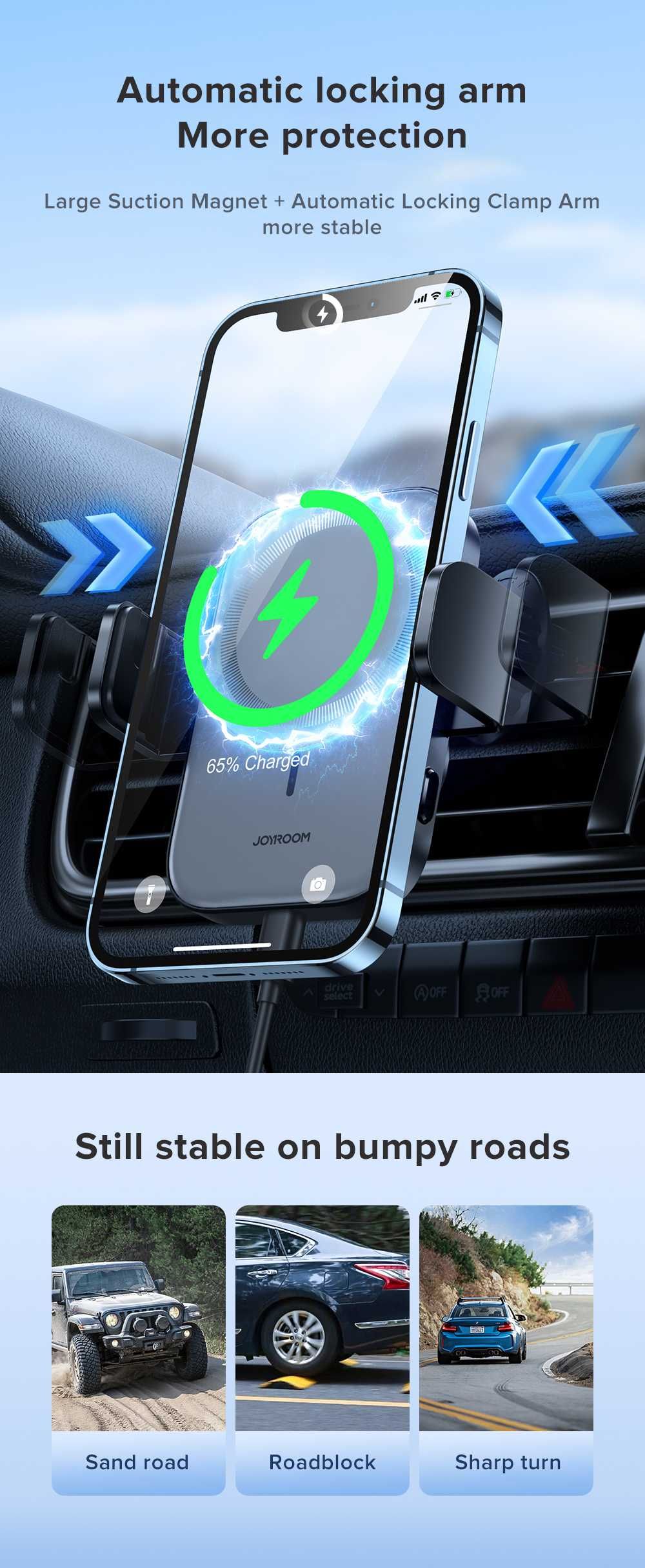 JOYROOM JR-ZS295 Магнитный Авто Держатель MagSafe iPhone 14/ 15 series