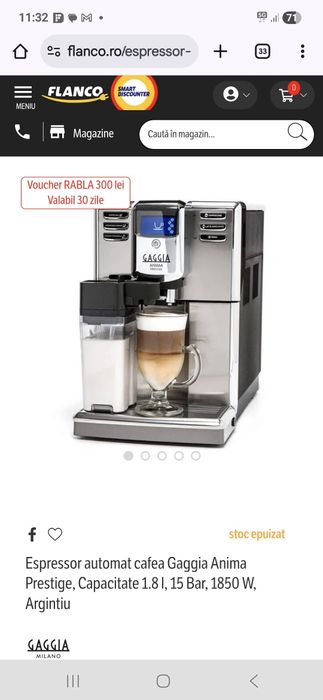 Espressor automat cafea Gaggia Anima Prestige