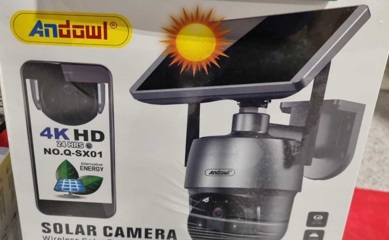 Camera PTZ cu panou solar, 100% independ., Full HD, ip65,slot card,