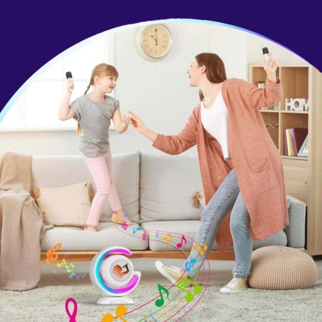 Караоке тонколона RGB LED светлини с включен Микрофон