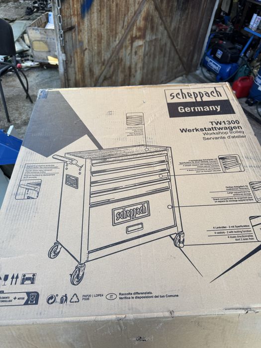 Carucior de atelier scheppach dulap pentru scule