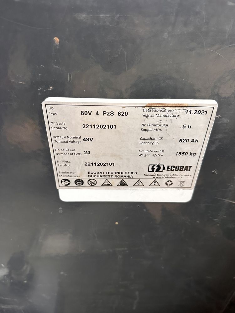 Baterie stivuitor/tractiune 80V  anul 2021 85% capacitate