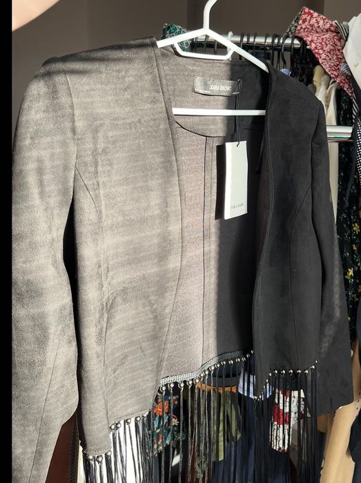 Дамско сако с ресни Zara Срр
