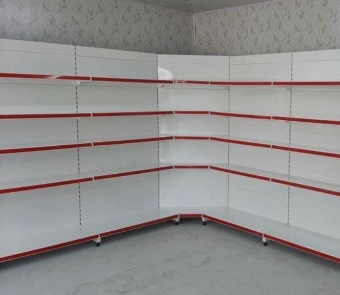 Торговые стеллажи, металлические полки, витрины для магазин