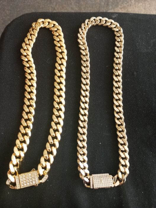 Seturi cuban placate cu aur de 14k modele unisex