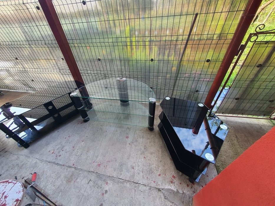 Stand tv din sticlă