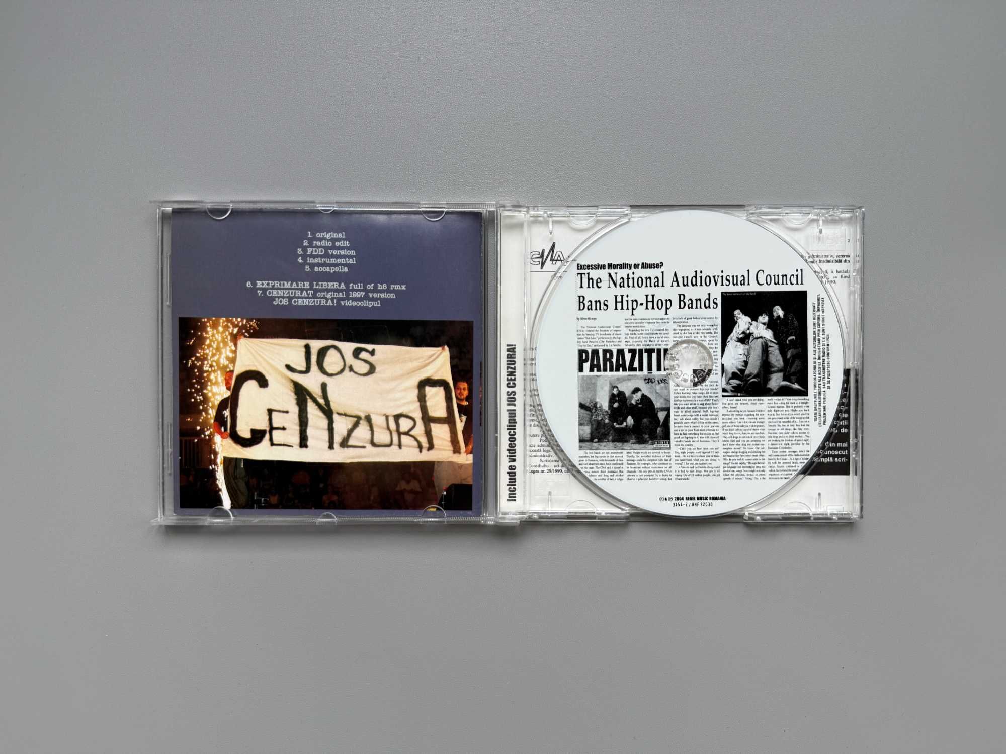 Parazitii - Jos Cenzura | In Focuri CD