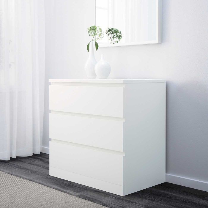 Комод IKEA MALM, 80x48x78 см, белый