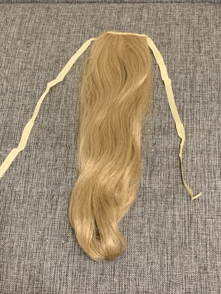 Накладной хвост из гипоаллергеного волокна, 50 см блонд