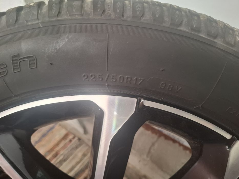 Jante cu anvelope iarna 225 50 17 5x108 volvo peugeot citroen ford