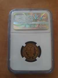 Moneda aur 20 lire 1882  titlu 900, MS 63