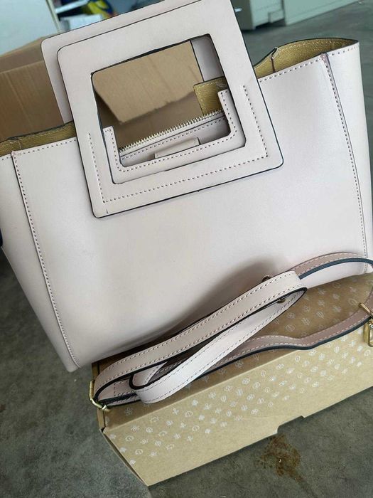 Geanta de piele roz prafuit Italia