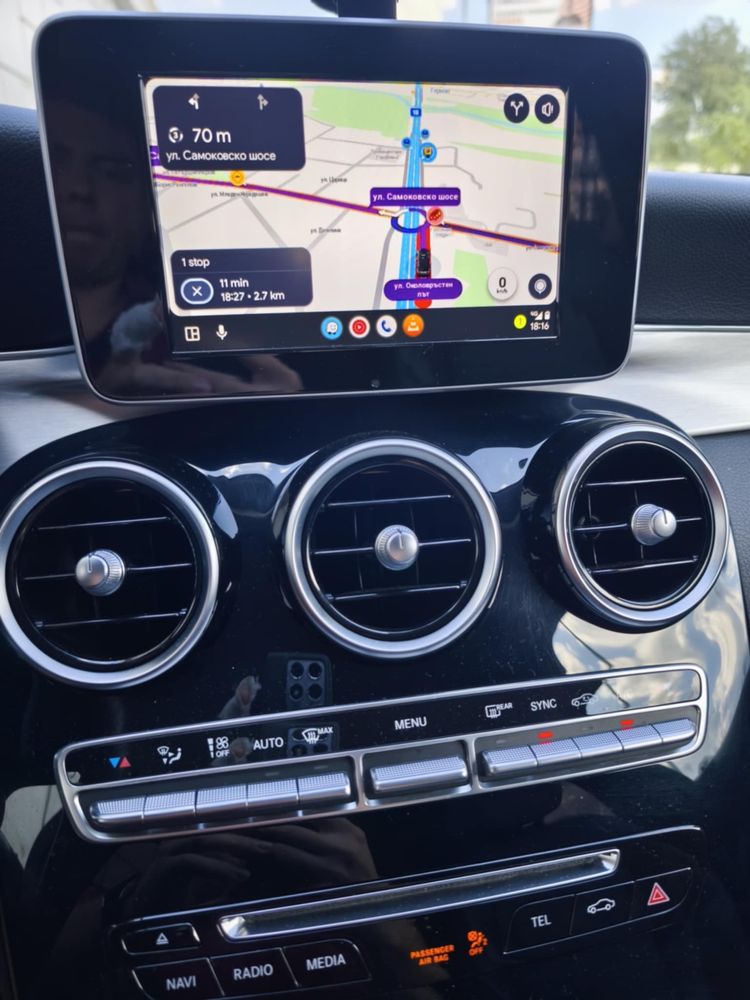 CarPlay/Android Auto модул + монтаж за Mercedes S/C/A/GLC/B/… и други