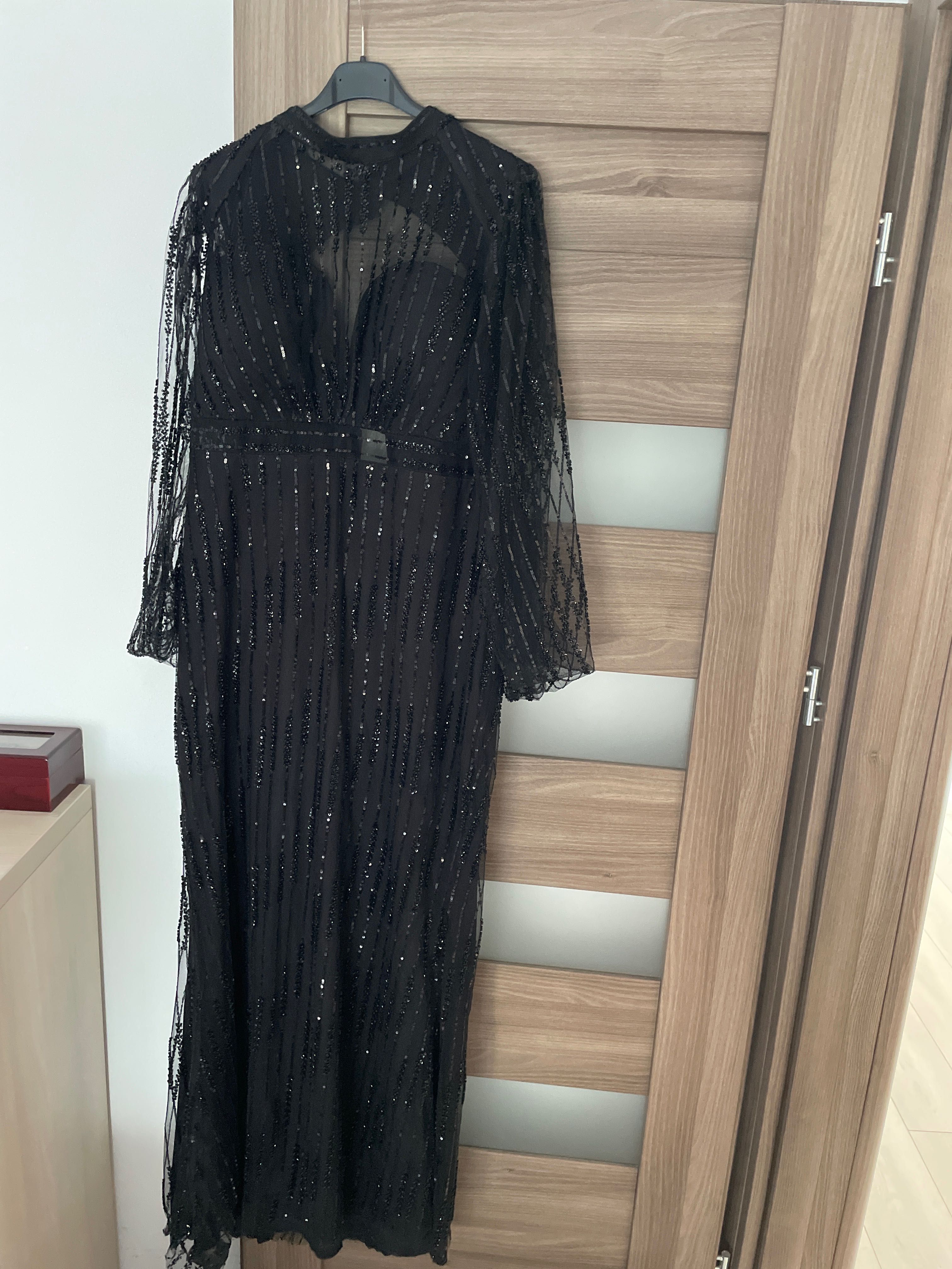 Rochie ocazie neagră mărimea 46 purtată o singură dată f elegantă