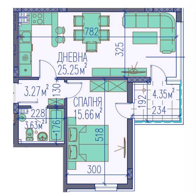 Двустаен апартамент за продажба в район Източен – гр. Пловдив
