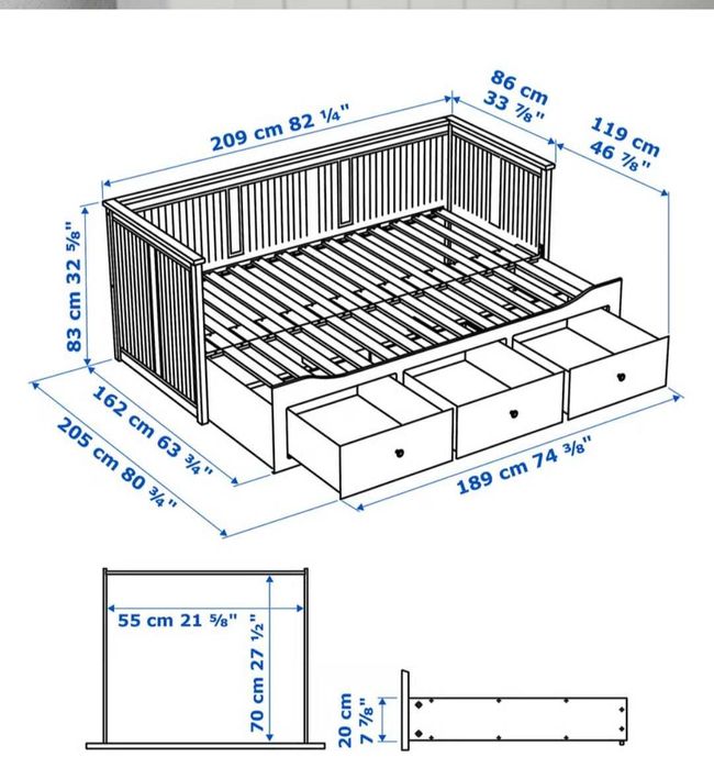 Pat cu saltele IKEA