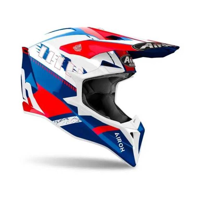 Мотокрос каска AIROH WRAAAP FEEL Blue Red Gloss