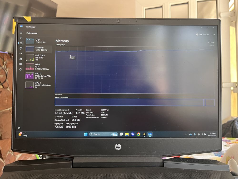 8 gb ram ddr4 leptop